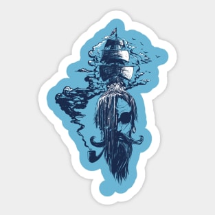 captain's dreams (color) Sticker